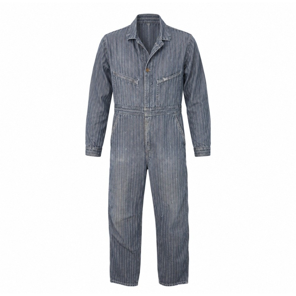 Vintage 1950s Lee Union-Alls Herringbone Twill Coveralls Size 40 USA Union Made